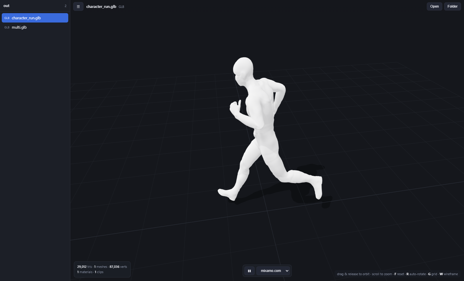 Animated character model